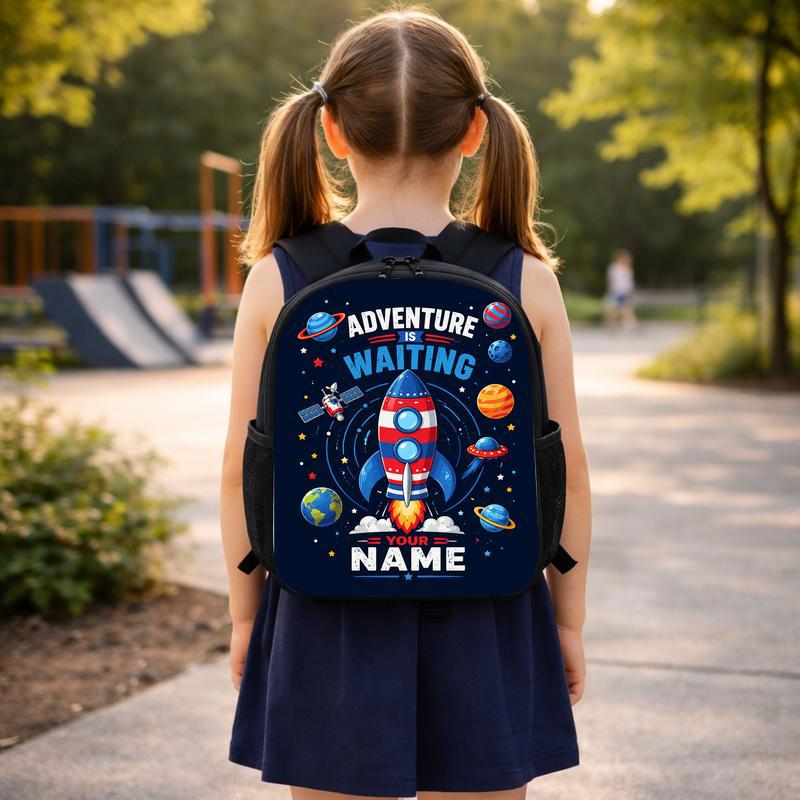 Personalized Rocket School Backpack Kids - Adventure Is Waiting Custom Backpack Personalized Rocket School Backpack Kids - Adventure Is Waiting Custom Backpack
