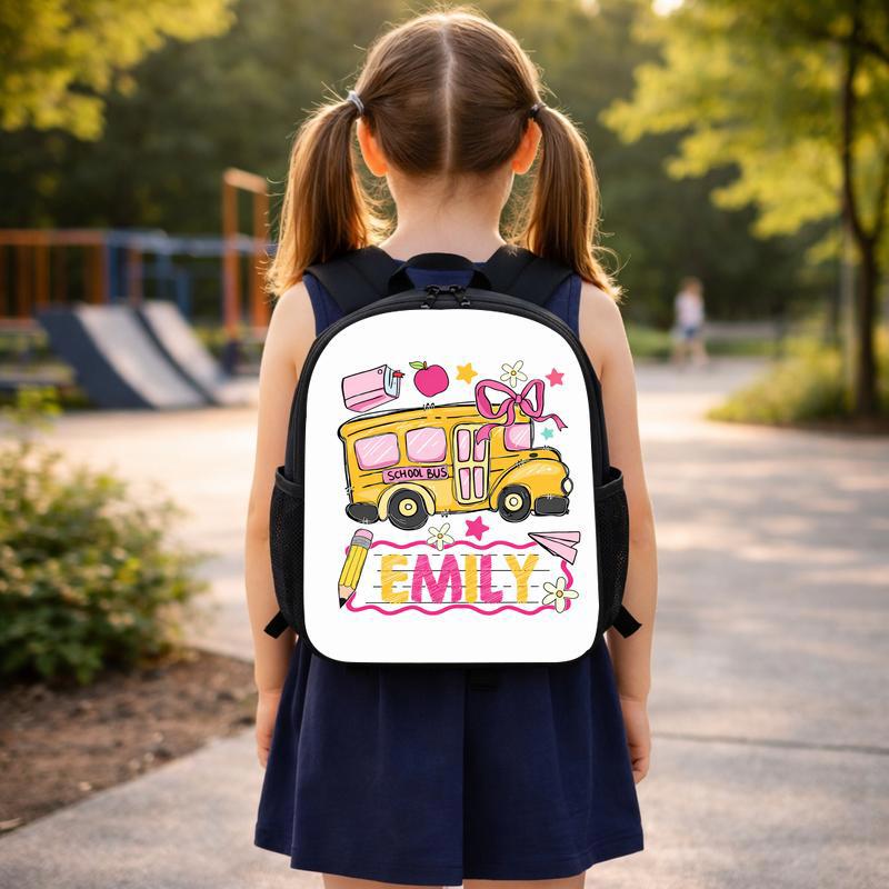Personalized School Bus Backpack - Cute Kids Style Custom Backpack Personalized School Bus Backpack - Cute Kids Style Custom Backpack