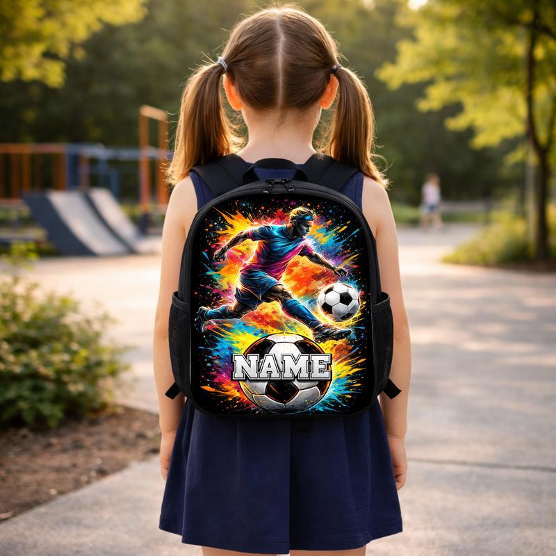 Personalized Soccer Backpack With Name - Color Splash Design Custom Backpack