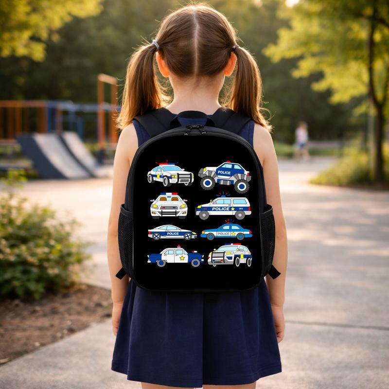 Police Car Pattern Backpack - Back To School Kids Gift Custom Backpack Police Car Pattern Backpack - Back To School Kids Gift Custom Backpack