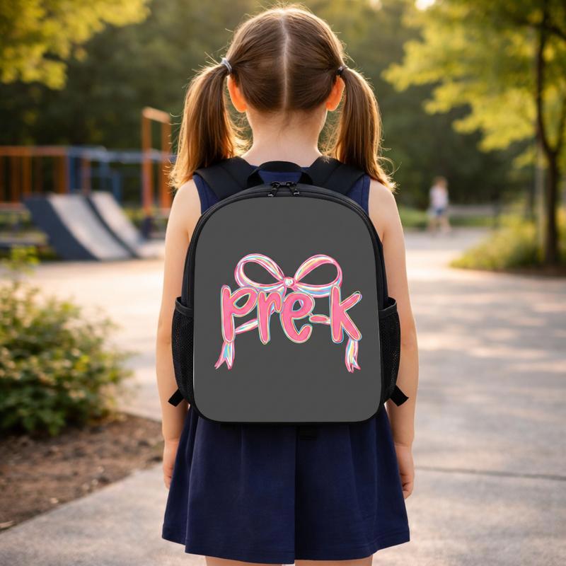 Pre-K Bow Backpack - Cute Back To School Kids Custom Backpack