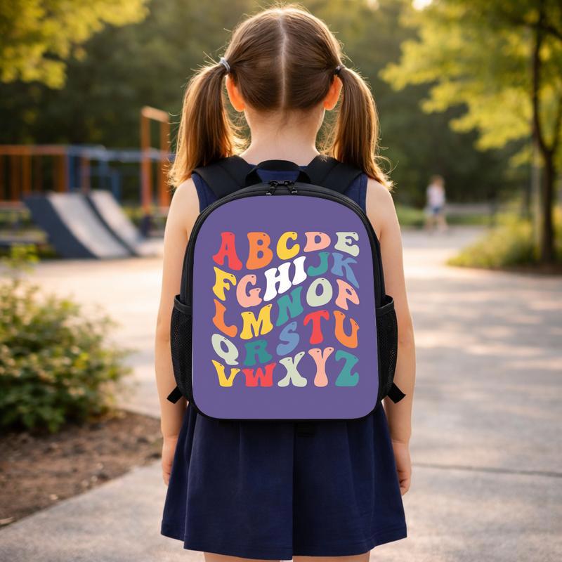 Preschool Backpack - Playful Alphabet Kids Style Custom Backpack