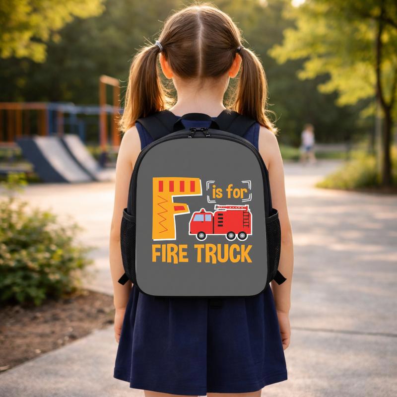 Preschool Fire Truck Backpack - Alphabet Learning Kids Bag Custom Backpack Preschool Fire Truck Backpack - Alphabet Learning Kids Bag Custom Backpack