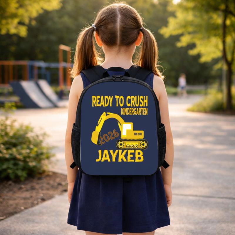 Ready To Crush Kindergarten Backpack For Boys - Custom Name Custom Backpack Ready To Crush Kindergarten Backpack For Boys - Custom Name Custom Backpack