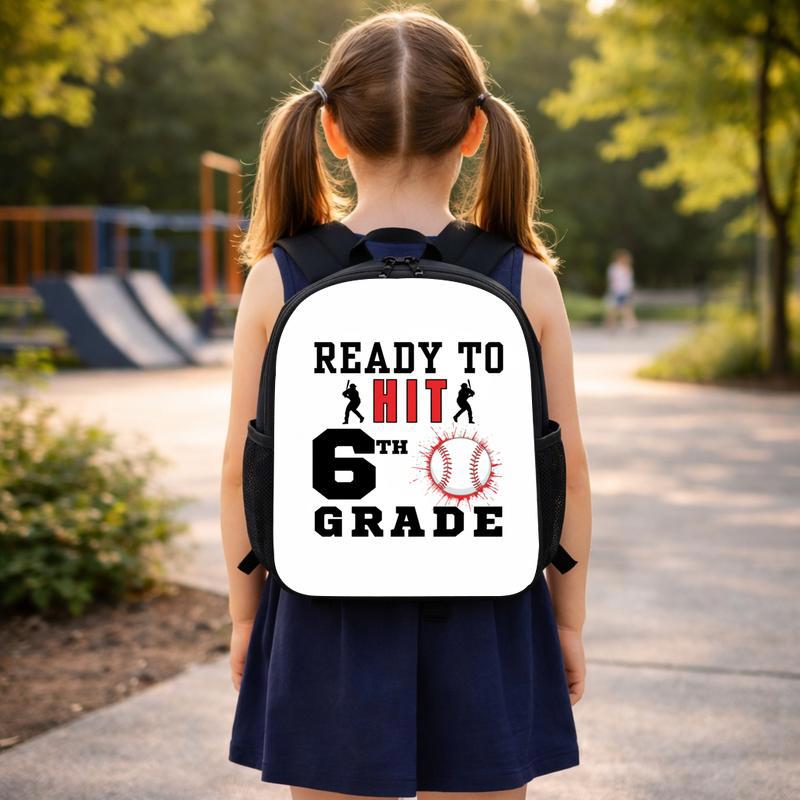 Ready To Hit Baseball Backpack - Back To School 6th Grade Custom Backpack