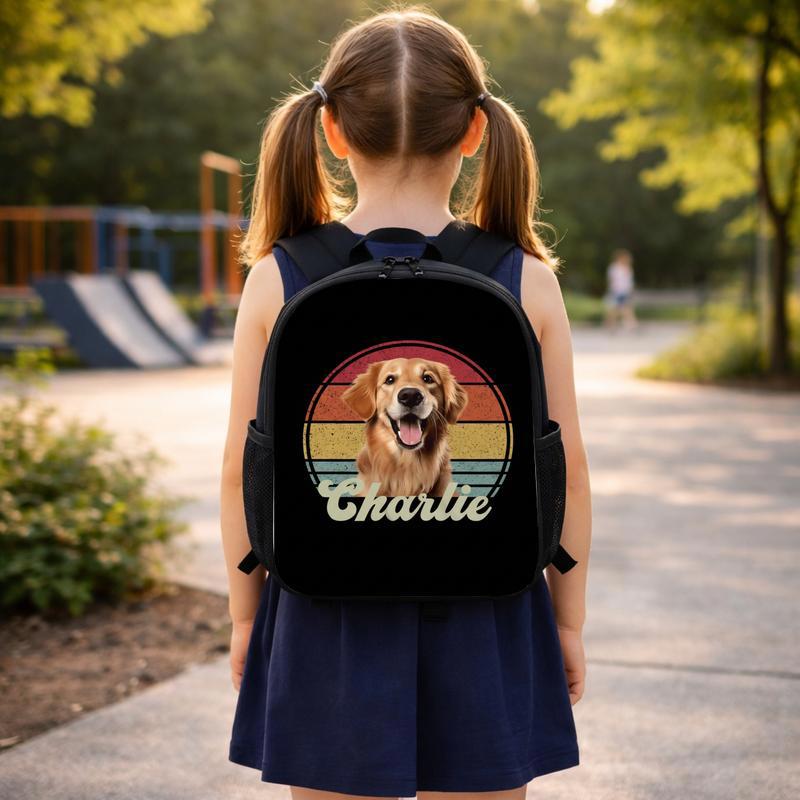 Retro Custom Dog Portrait Custom Backpack Retro Custom Dog Portrait Custom Backpack