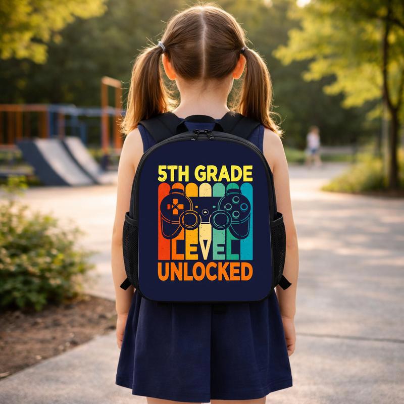 Retro Custom Grade Gamer Backpack - Level Up School Year Custom Backpack