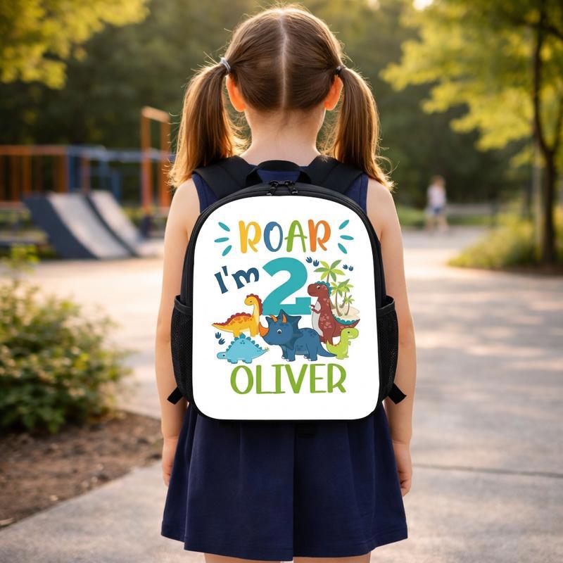 Roar I'm 2 Backpack - Personalized Dino Kids Gift Custom Backpack Roar I'm 2 Backpack - Personalized Dino Kids Gift Custom Backpack