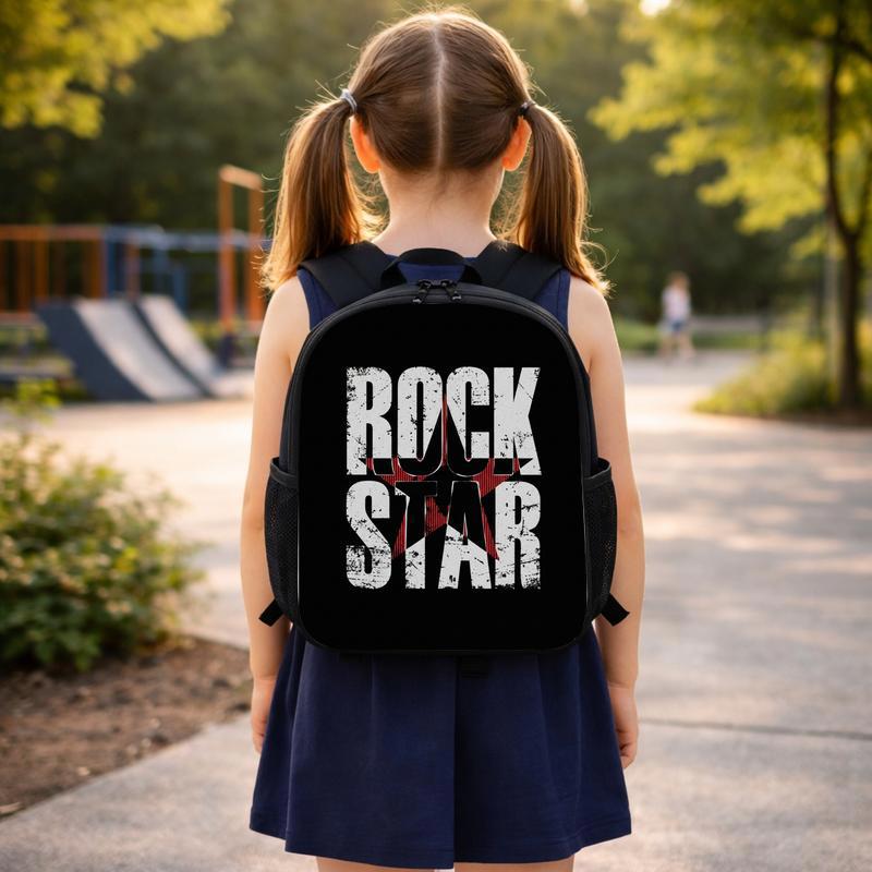 Rock Star Backpack For Kids - Grunge Music School Style Custom Backpack