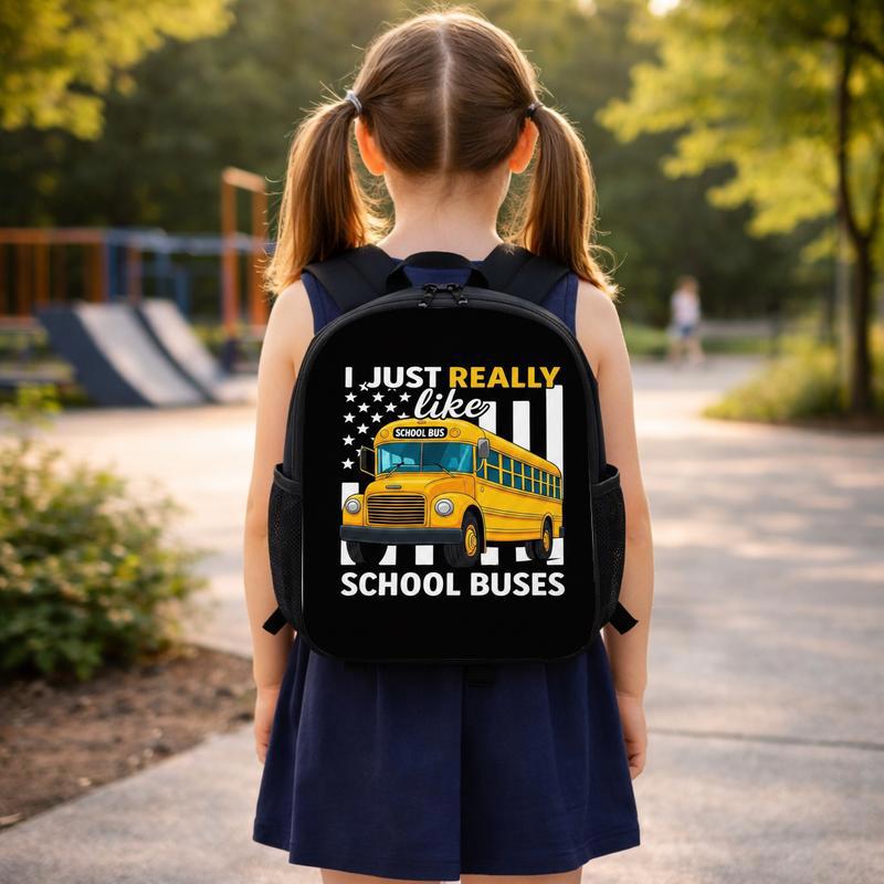 School Bus Lover Backpack - Back To School Kids Gift Custom Backpack