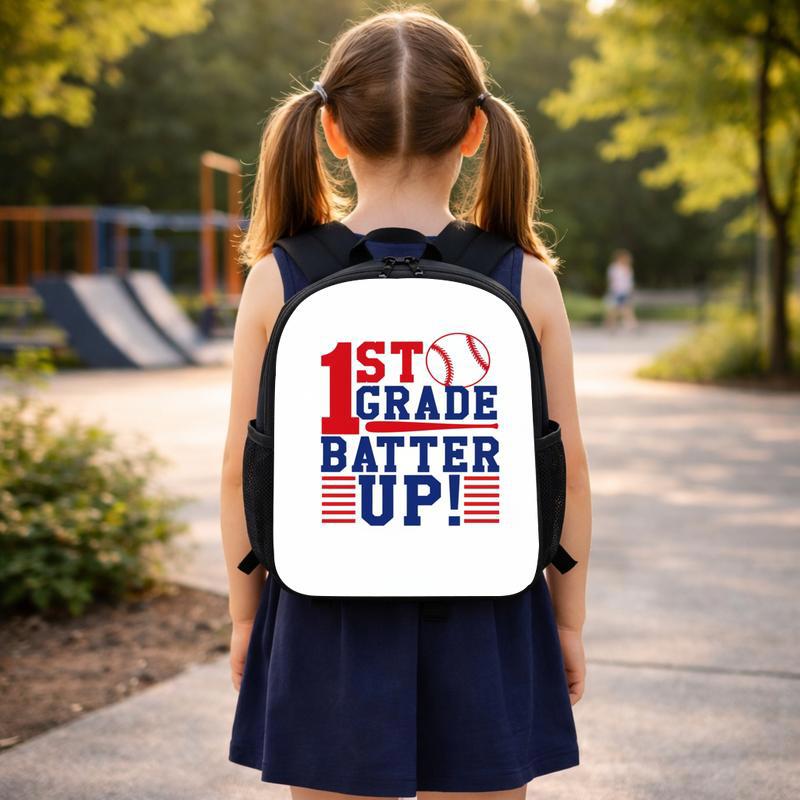 1st Grade Baseball Backpack - Batter Up Kids School Bag Custom Backpack 1st Grade Baseball Backpack - Batter Up Kids School Bag Custom Backpack