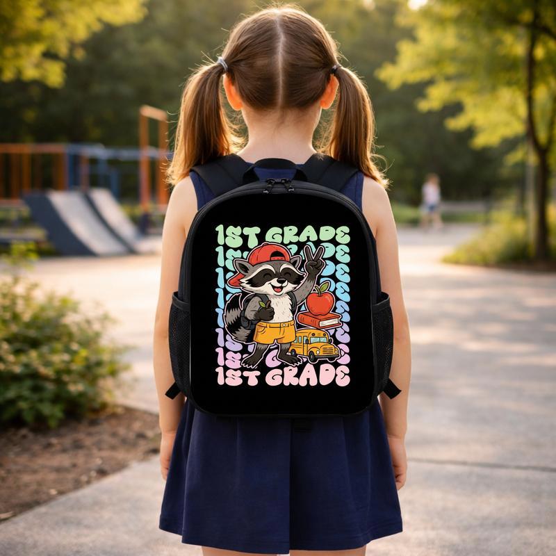 1st Grade Raccoon Backpack - Kids Back To School Gift Custom Backpack 1st Grade Raccoon Backpack - Kids Back To School Gift Custom Backpack