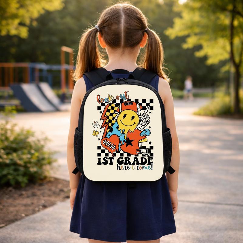 1st Grade Ready Rock N Roll Backpack - Cool Back To School Style Custom Backpack