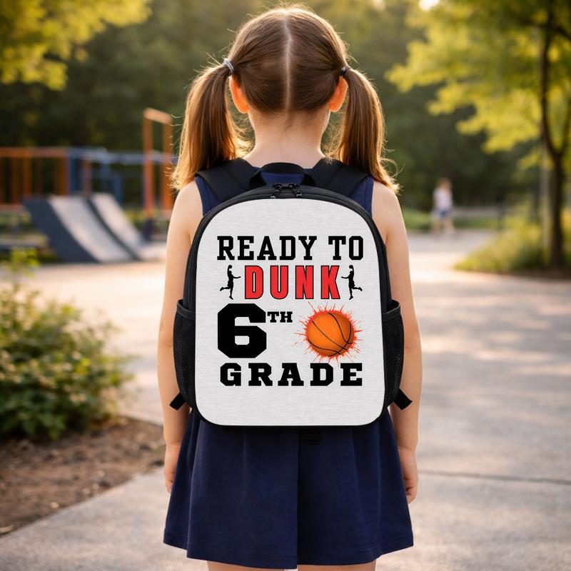 6th Grade Basketball Backpack - Back To School Ready To Dunk Custom Backpack
