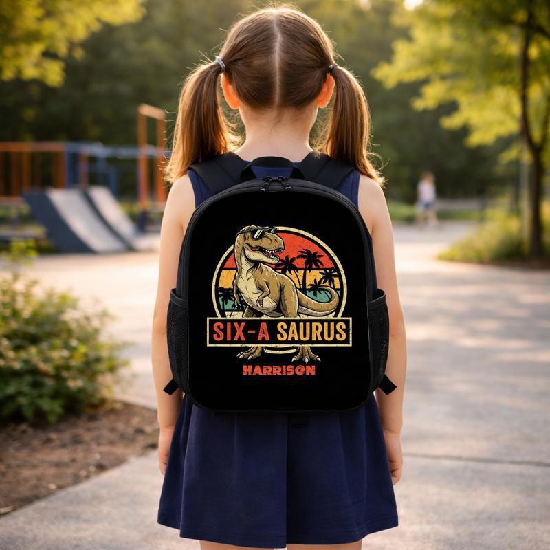 Vintage Personalized Dinosaur Backpack - Back To School Kids Custom Backpack