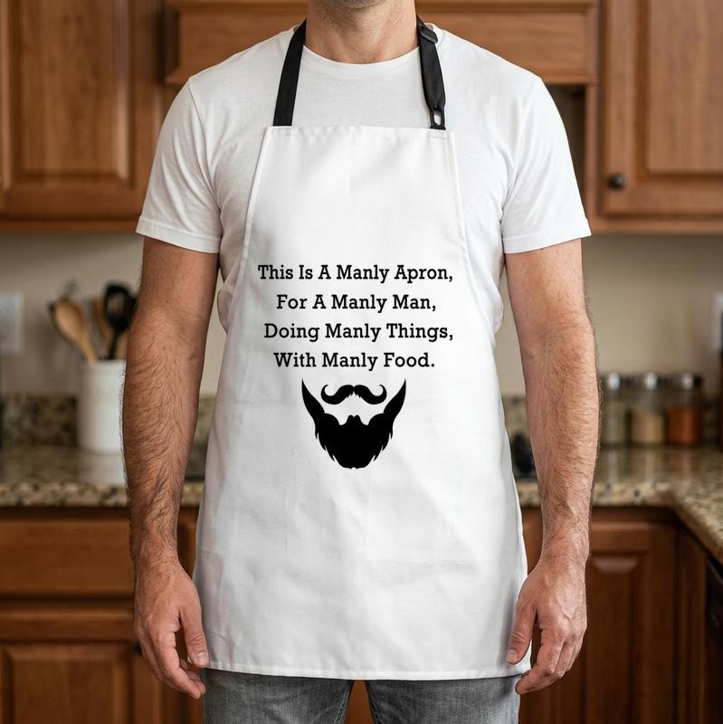 Unleash the BBQ Master - Rugged Grilling Apron for Him - Father's Day Fun