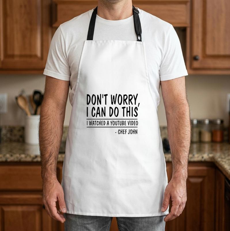 Funny YouTube DIY Inspired Apron for Dad's Kitchen Adventures - Father's Day Fun