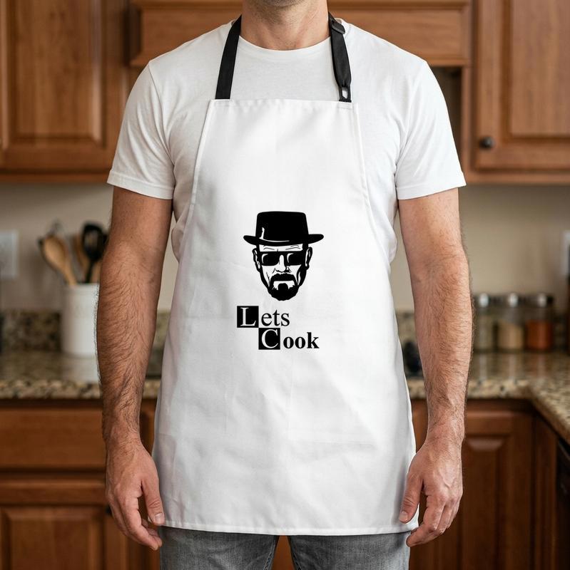 "Let's Cook" Funny BBQ Grilling Apron for Kitchen Kings - Father's Day Fun