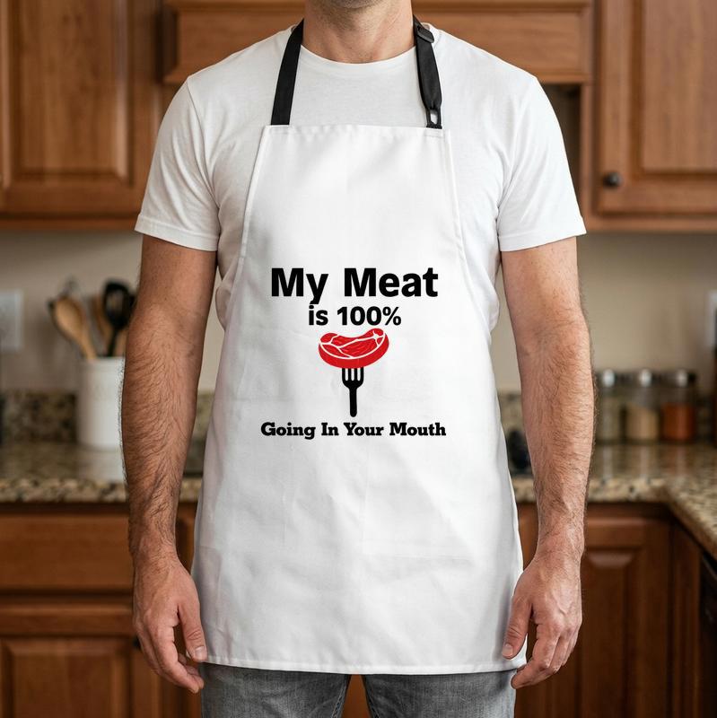 Naughty Gag Gift Kitchen Apron for Him - Perfect Anniversary Fun - Father's Day Fun