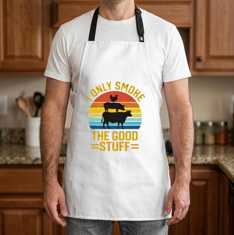 Smokin' Good Times - Funny BBQ Grilling Apron for Dad - Father's Day Fun
