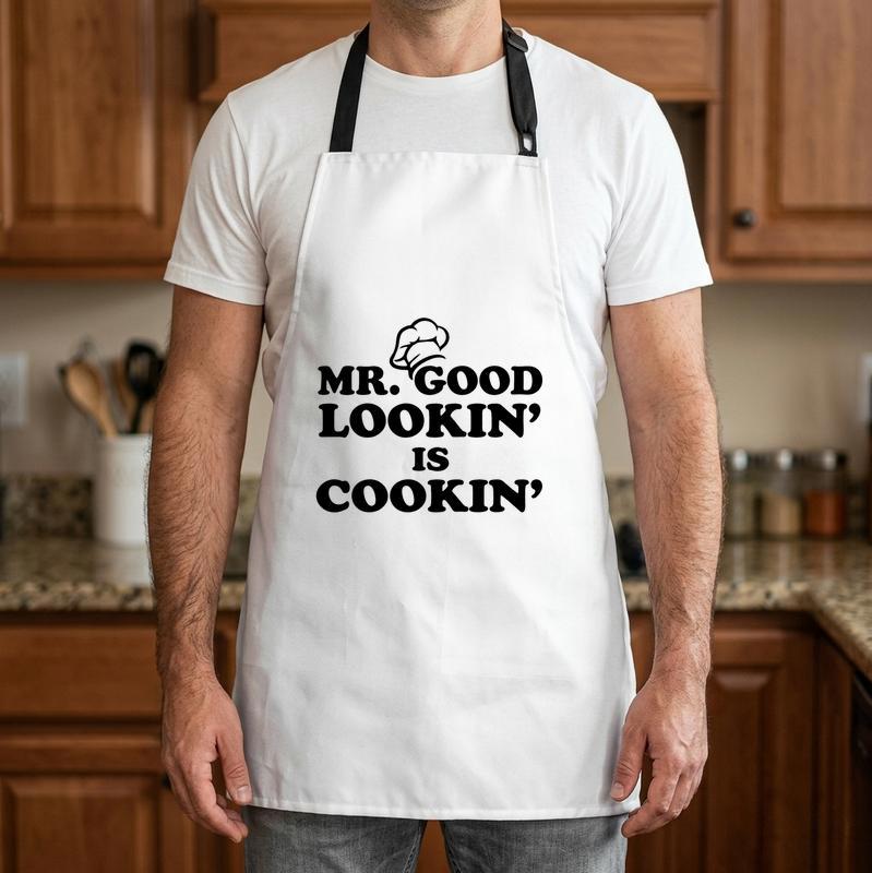 Gift for Him - Mr. Good Lookin' is Cookin' - Fun Father's Day Apron - Father's Day Fun