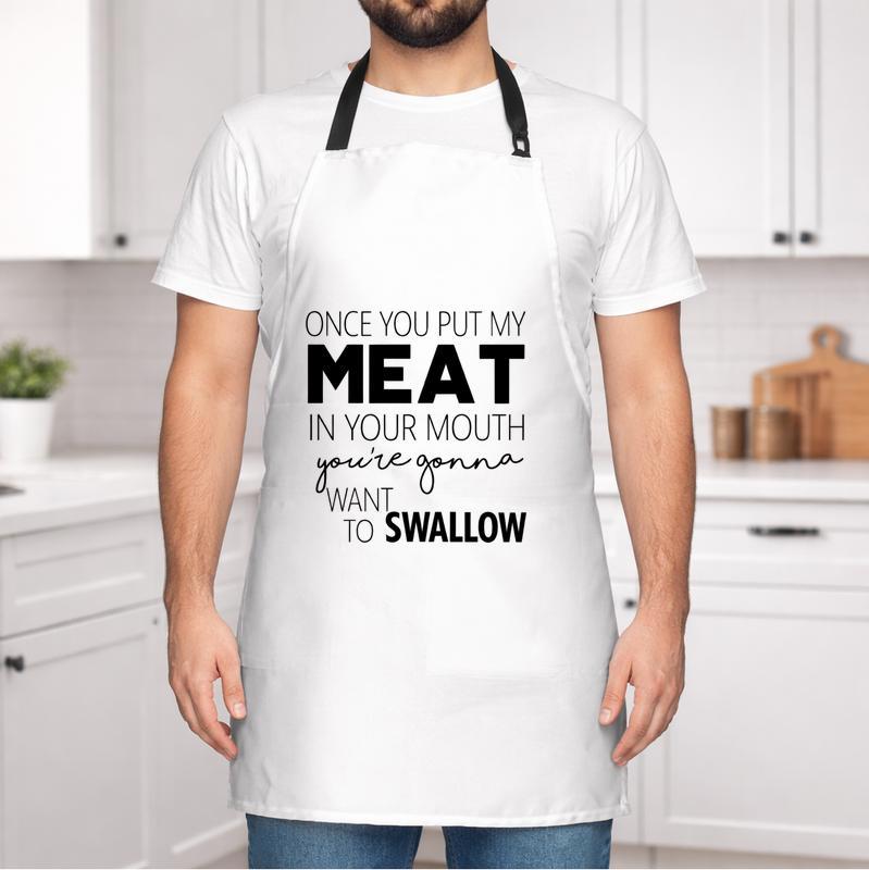 Smile with Every Meal - Dad's Funny Quote Cooking Apron Smile with Every Meal - Dad's Funny Quote Cooking Apron