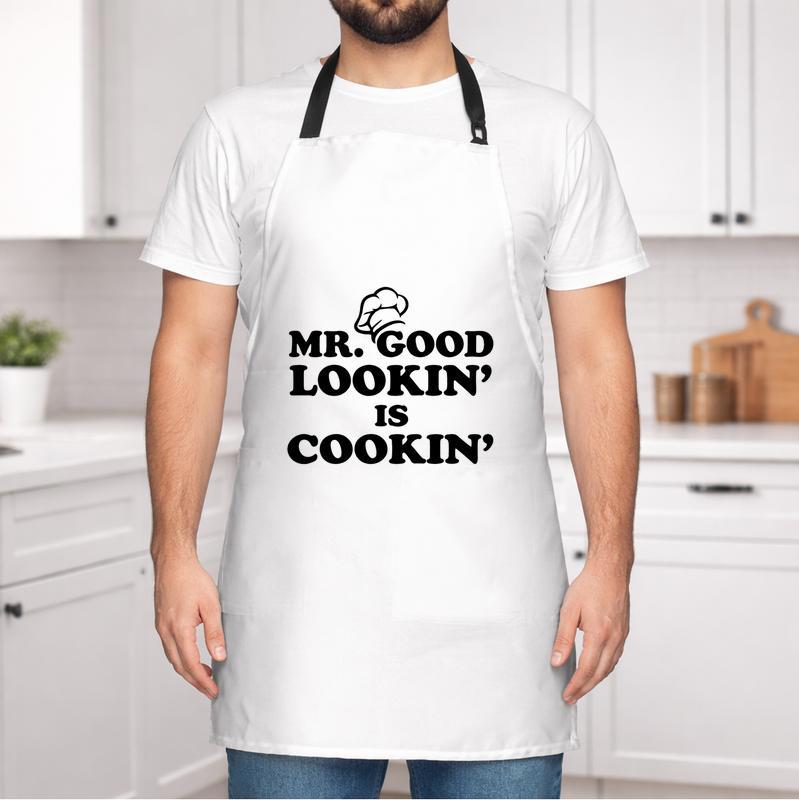 Gift for Him - Mr. Good Lookin' is Cookin' - Fun Father's Day Apron