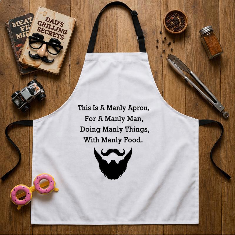 Unleash the BBQ Master - Rugged Grilling Apron for Him