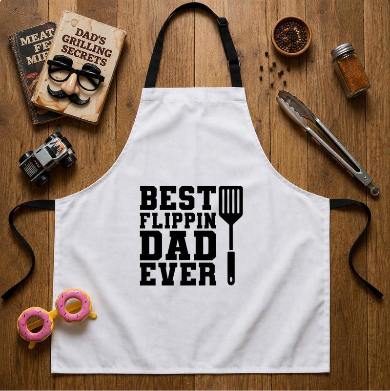 Celebrate the World's Best Flippin' Dad with This Unique Apron Celebrate the World's Best Flippin' Dad with This Unique Apron