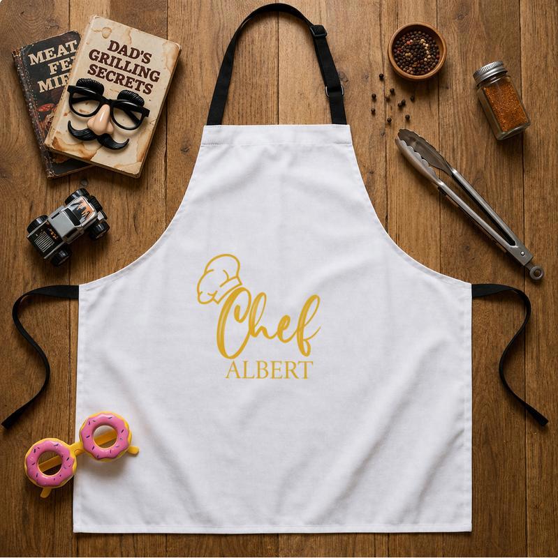 Crafted Just for Him - Personalized Name Apron for Dad