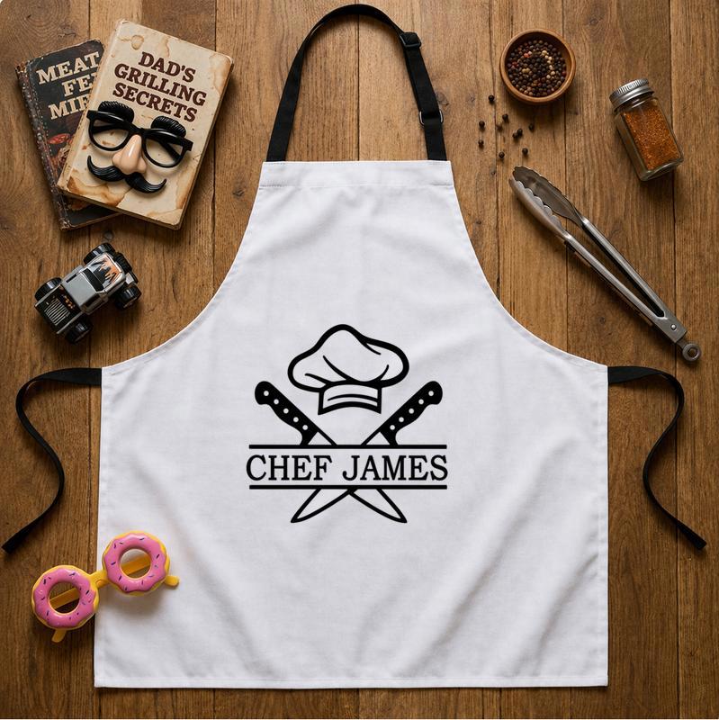 A Signature Name Apron for the World's Favorite Dad Chef