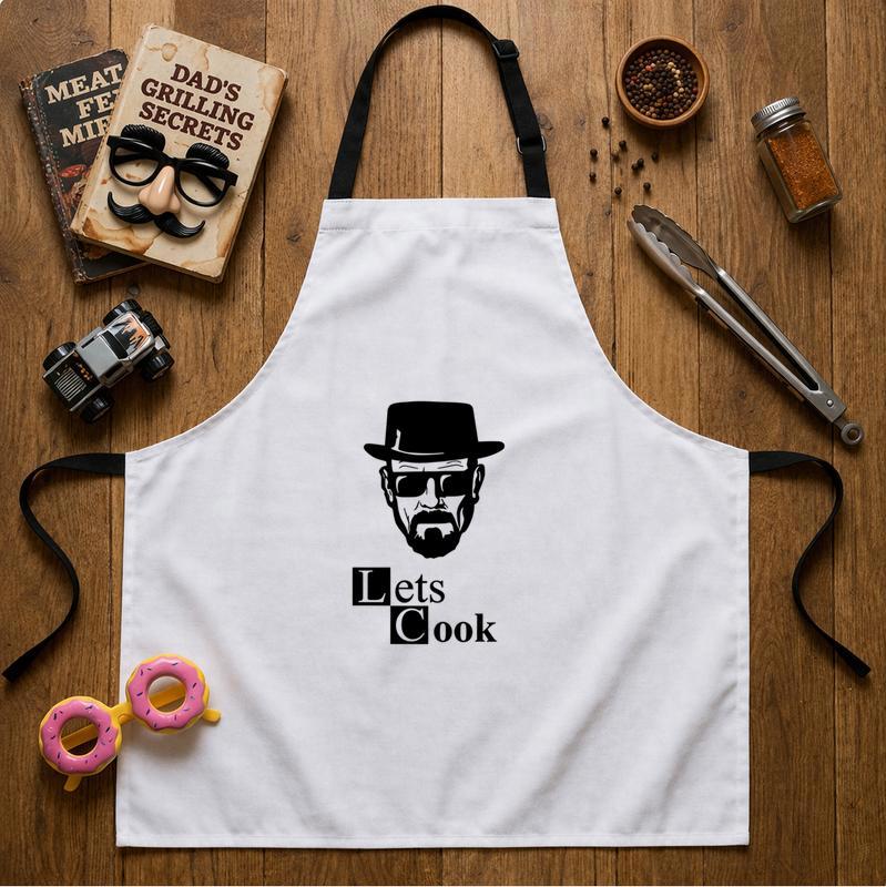 "Let's Cook" Funny BBQ Grilling Apron for Kitchen Kings