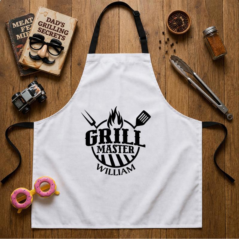 Every BBQ Hero Needs this Custom Name Grilling Apron for Dad
