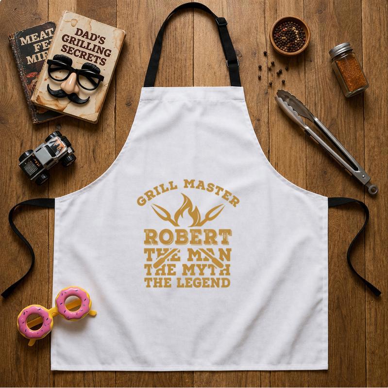 Custom Grill Master Apron - A Special Gift for BBQ Dad