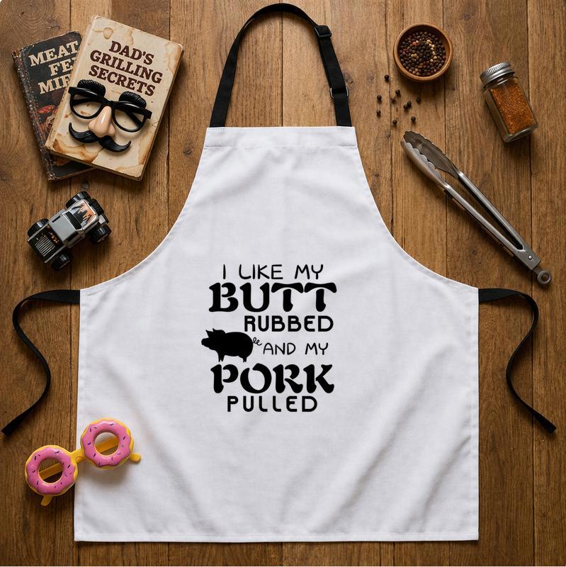 Pork Pulled BBQ Humor Apron for the Best Dad Chef