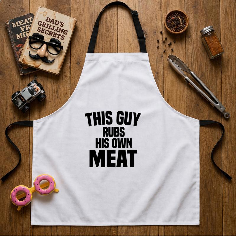 Bold BBQ Flavor - Dad's Funny Meat Rub Grilling Apron Bold BBQ Flavor - Dad's Funny Meat Rub Grilling Apron