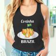 Coxinha 伝統的なブラジル料理 ブラジル国旗 タンクトップ
