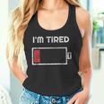 I'm Tired Low Battery 空の電話シンボル タンクトップ
