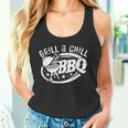 Grill And Chill おもしろbbqバーベキューシェフ 肉料理人 タンクトップ