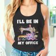 I'll Be In My Office おもしろヴィンテージフローラルミシン タンクトップ