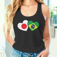 Japanese Flag Brazilian Flag Heart 日系ブラジルブラジル国旗日本国旗 タンクトップ