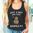 Just A Boy Who Loves Gorillas Gorilla Lover タンクトップ