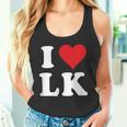 I Love Lk Initials I Heart LK First Last Name L K タンクトップ