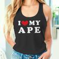 I Love My Ape アイ・ラブ・マイ・エイプ、アイ・ハート・マイ・エイプ 長袖tシャツ タンクトップ
