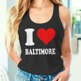 Red Heart I Love Baltimore タンクトップ