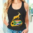 Springbok ラグビーボール & 南アフリカ国旗 メンズ レディース キッズ タンクトップ