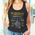 Yf-23 ステルス戦闘機 ミリタリー ジェット仕様 インフォグラフィック イエロー タンクトップ