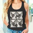 おもしろい 吸血鬼 シャム猫 コウモリのコスチューム 猫 ハロウィン タンクトップ