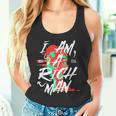 かわいいグラフィック「I Am A Rich Man」 タンクトップ