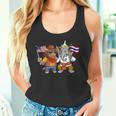 アメリカ・タイ国旗 誇り高いタイ系アメリカ人のルーツ タイ系アメリカ人の遺産 長袖tシャツ タンクトップ
